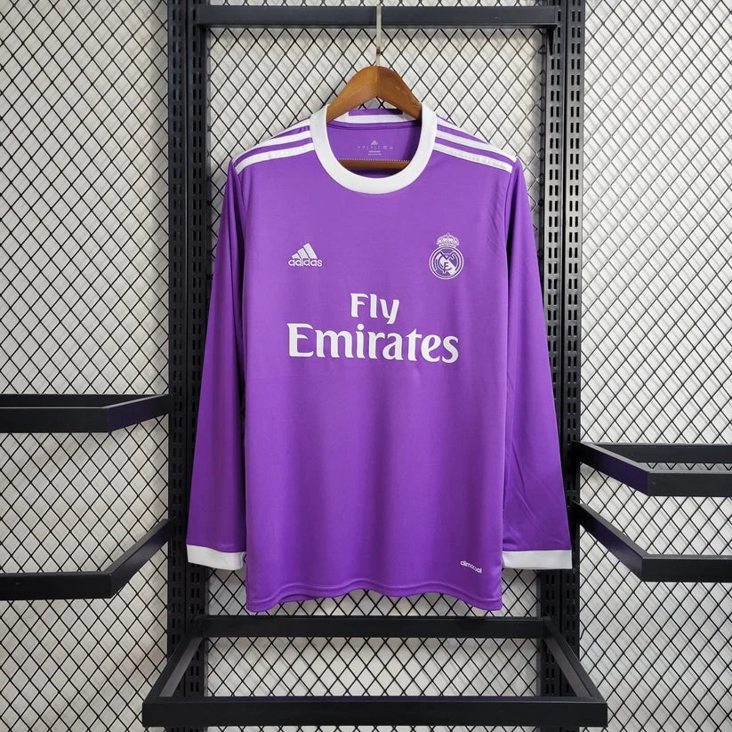 Real Madrid Purple Retro Jersey | long sleeve 1 Работен Ден Доставка